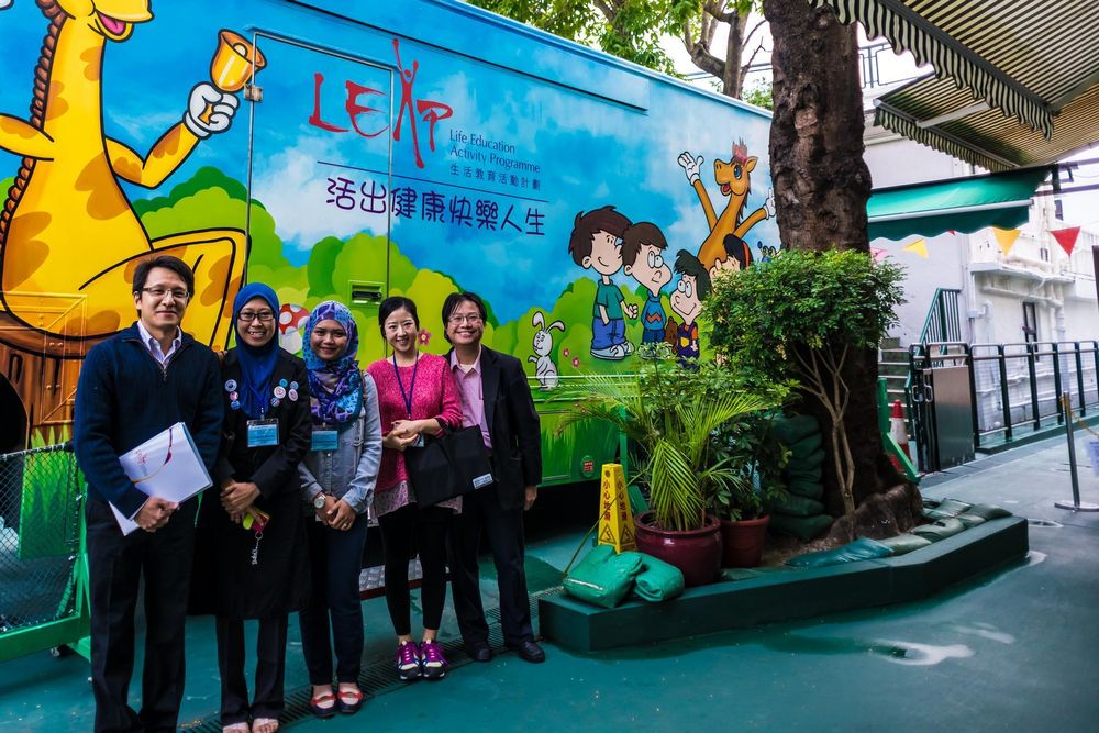 Delegates visited community-based smoking cessation clinics and school-based smoking prevention programme