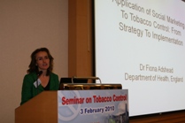Presentation on Social Marketing Experience in The Context of Smoking Cessation
演讲者: Dr. Fiona ADSHEAD Presentation on Social Marketing Experience in The Context of Smoking Cessation
演讲者: Dr. Fiona ADSHEAD